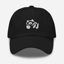 Load image into Gallery viewer, Black Dad Hat - White Pandeau