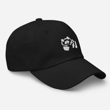 Load image into Gallery viewer, Black Dad Hat - White Pandeau