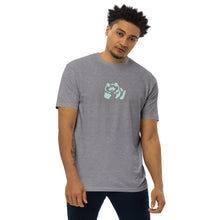 Load image into Gallery viewer, Men’s premium heavyweight tee - Subtle Light Green Pandeau