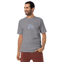 Load image into Gallery viewer, Men’s premium heavyweight tee - Subtle Light Blue Pandeau