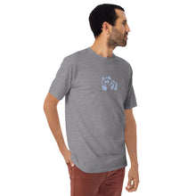 Load image into Gallery viewer, Men’s premium heavyweight tee - Subtle Light Blue Pandeau