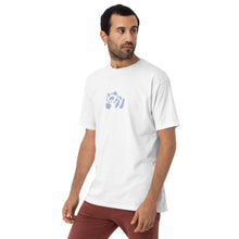 Load image into Gallery viewer, Men’s premium heavyweight tee - Subtle Light Blue Pandeau