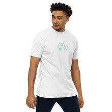 Load image into Gallery viewer, Men’s premium heavyweight tee - Subtle Light Green Pandeau