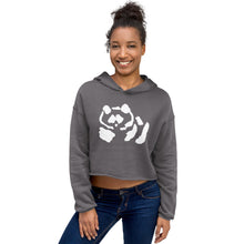 Load image into Gallery viewer, Crop Hoodie - White Pandeau
