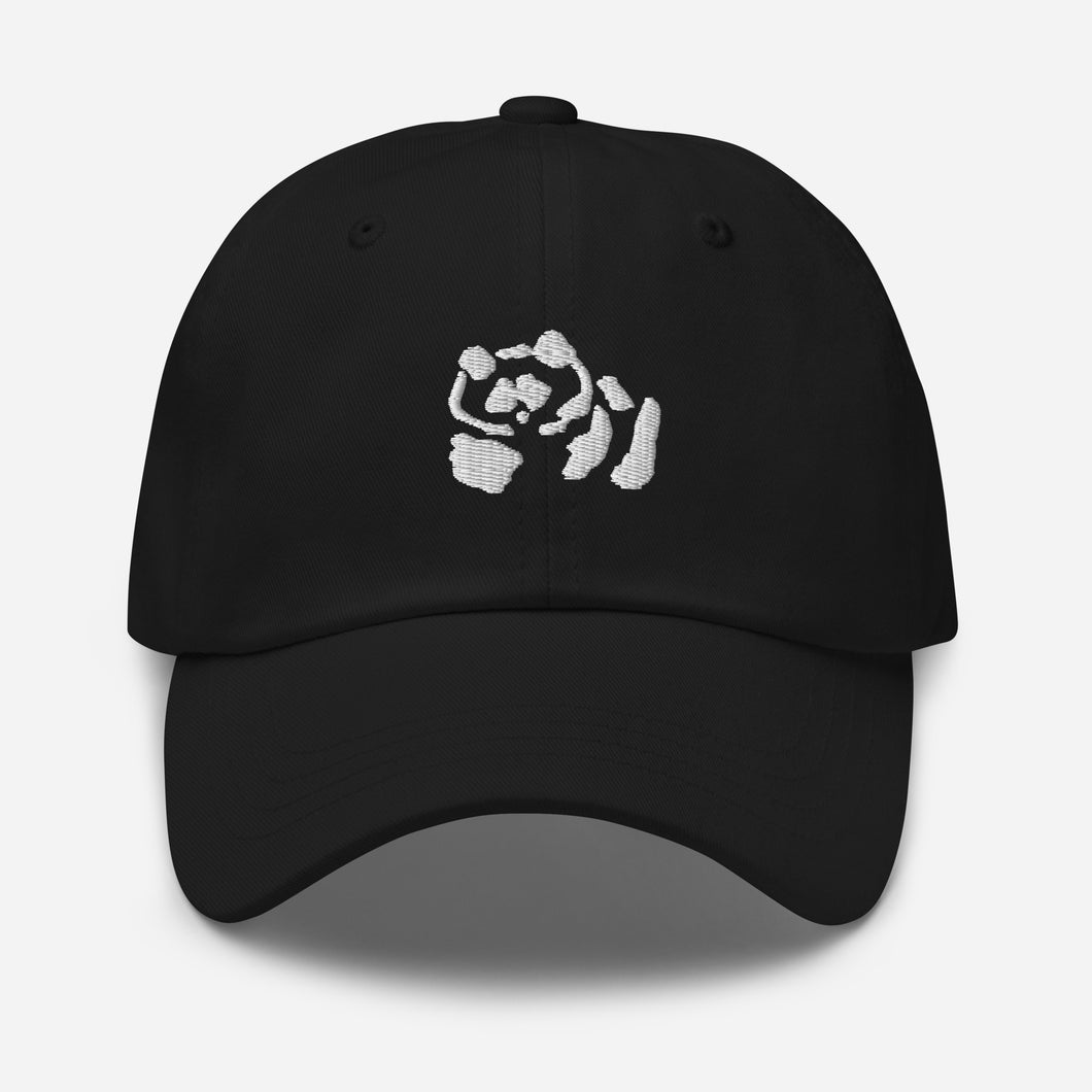 Black Dad Hat - White Pandeau