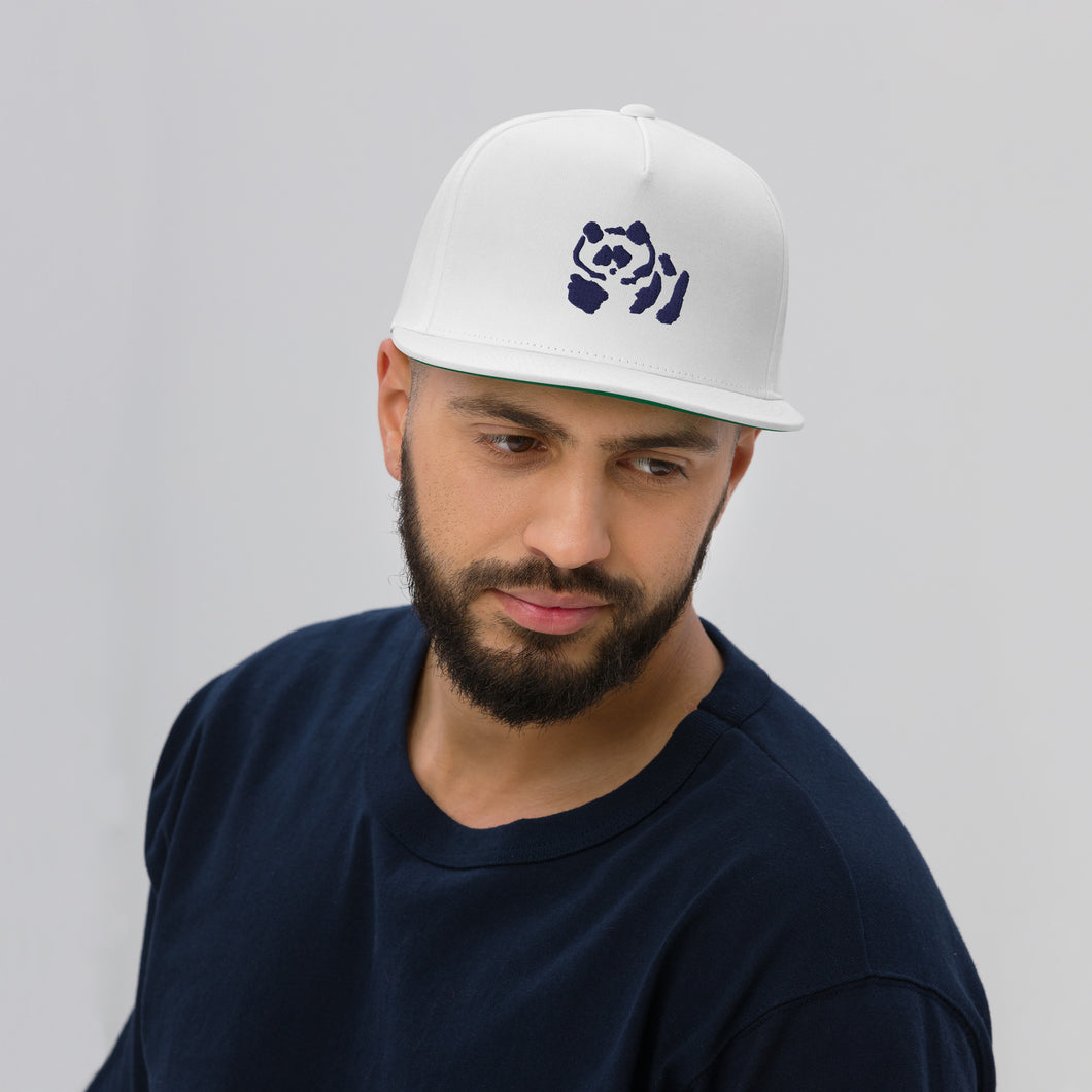 Flat Bill Cap - Dark Blue Pandeau