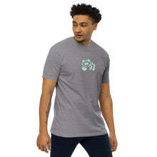 Load image into Gallery viewer, Men’s premium heavyweight tee - Subtle Light Green Pandeau
