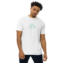 Load image into Gallery viewer, Men’s premium heavyweight tee - Subtle Light Green Pandeau
