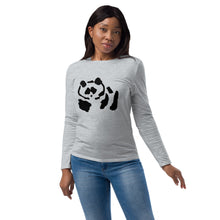 Load image into Gallery viewer, Unisex fashion long sleeve shirt - Black Pandeau
