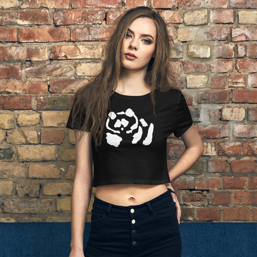 Women’s Crop Tee - White Pandeau