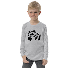 Load image into Gallery viewer, Youth long sleeve tee - Black Pandeau
